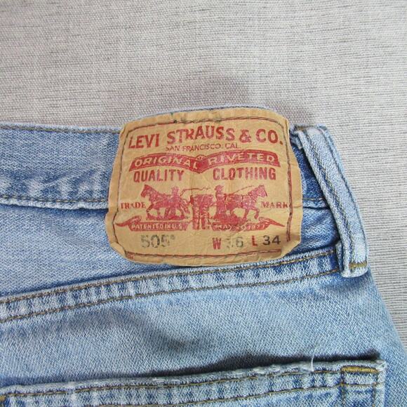 Vintage Levis 505 Jeans Mens 36x34 Blue Straight Fit Grunge Cowboy USA 90s Y2K - Picture 5 of 13